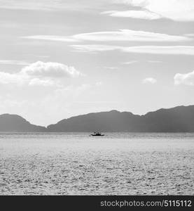 in philippines island the pacific ocean clouds and lights view from a boat