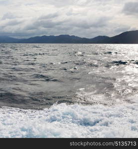 in philippines island the pacific ocean clouds and lights view from a boat