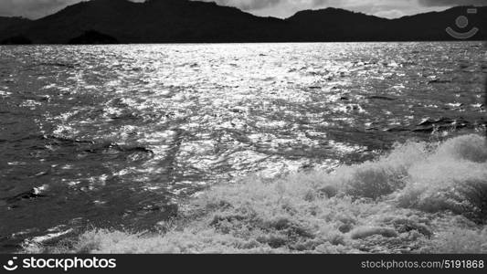 in philippines island the pacific ocean clouds and lights view from a boat