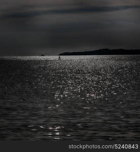 in philippines island the pacific ocean clouds and lights view from a boat