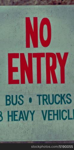 in philippines old dirty label of no entry signal concept