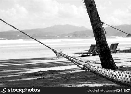 in philippines view from an hammock near ocean beach and sky concept of relax