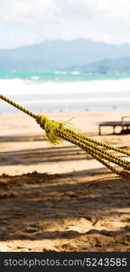 in philippines view from an hammock near ocean beach and sky concept of relax