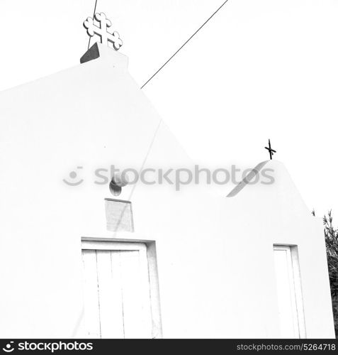 in santorini greece old construction and the sky