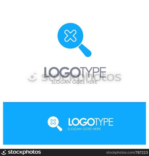 In, Search, Zoom Blue Solid Logo with place for tagline