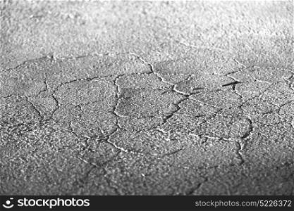 in south africa abstract broke asphalt in the old steet and light