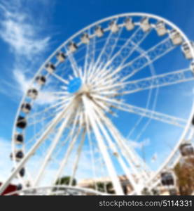 in south africa close up of the blur ferris weel texture background and sky