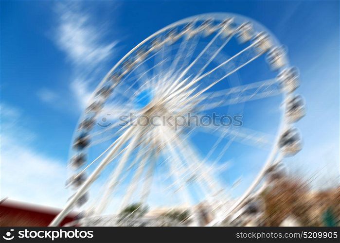 in south africa close up of the blur ferris weel texture background and sky
