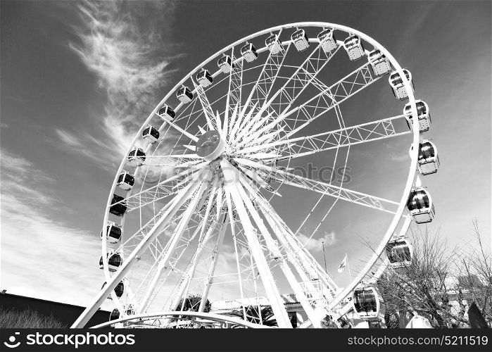in south africa close up of the blur ferris weel texture background and sky