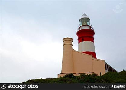 in south africa coastline cape of good hope and lighthouse
