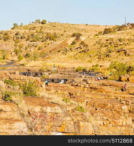 in south africa river canyon park nature reserve sky and rock