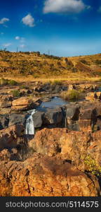 in south africa river canyon park nature reserve sky and rock