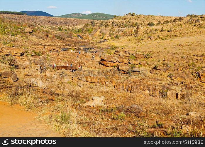 in south africa river canyon park nature reserve sky and rock