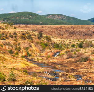 in south africa river canyon park nature reserve sky and rock