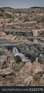 in south africa river canyon park nature reserve sky and rock