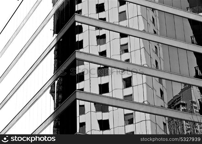 in sydney australia the reflex of the skyscraper in the window like abstract background