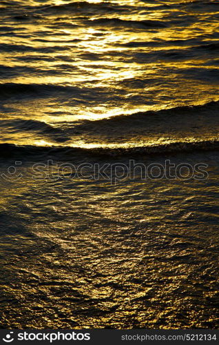 in thailand water south china sea kho tao bay abstract of a gold orange line
