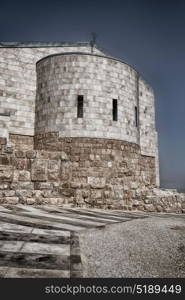 in the antique monastery religion site of mount nebo in jordan