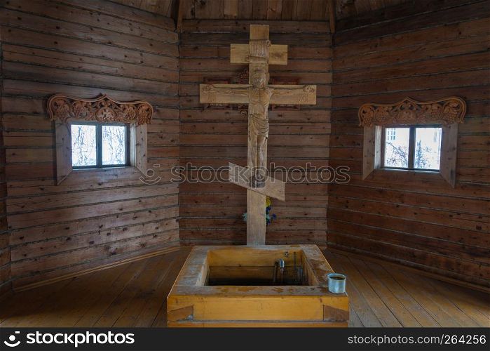 In the chapel of the holy spring of St. James of Rostov in the city of Rostov, Yaroslavl region, Russia.