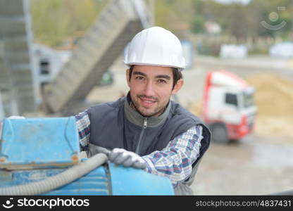 in the concrete plant