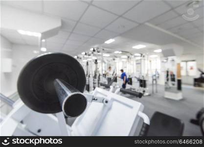 In the gym with equipment. gym with equipment