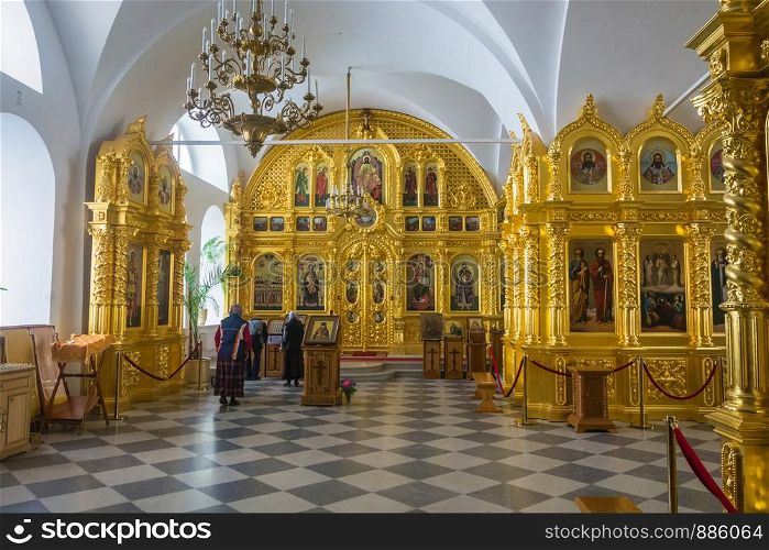 In the Holy Transfiguration Cathedral of the Solovetsky monastery, Arkhangelsk oblast, Russia.