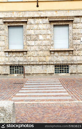 in the italy window and door white colors wall old architecture