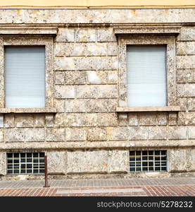 in the italy window and door white colors wall old architecture