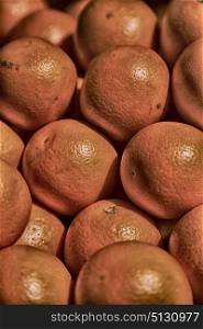 in the market lots of fresh orange like healty food concept