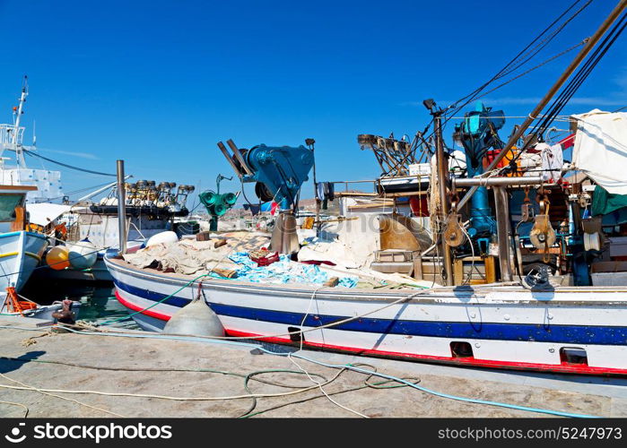 in the mediterranean sea cruise greece island in santorini europe boat harbor and pier