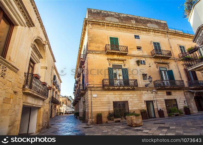 In the old town of Lecce Apulia Italy