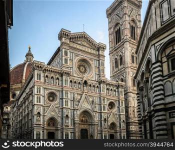 In the picture the Cathedral of Santa Maria del Fiore , Florence, Italy