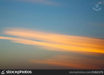 in the red blue sky cloud and sunrise orange color