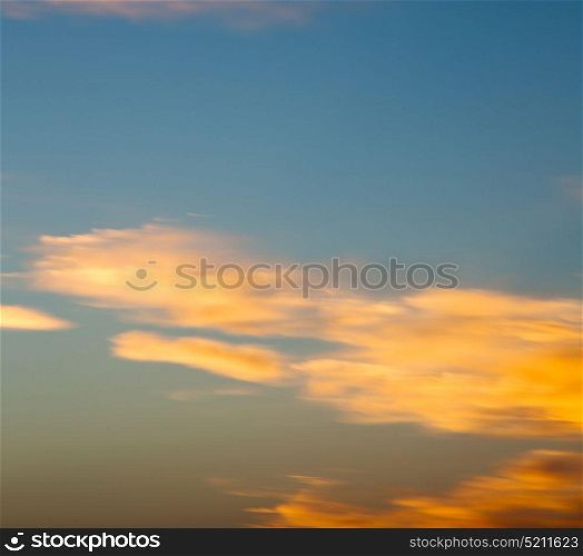 in the red blue sky cloud and sunrise orange color