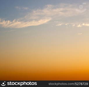 in the red blue sky cloud and sunrise orange color