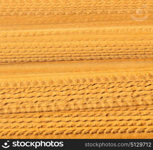 in the sand and direction texture oman desert track of some cars