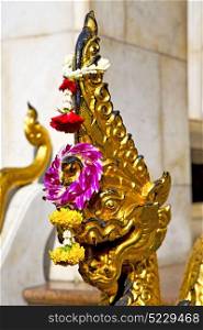 in the temple bangkok asia thailand abstract cross step wat palaces