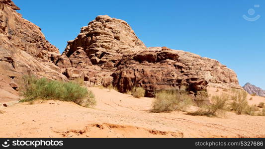 in the wadi rum desert of jordan sand and mountain adventure destination