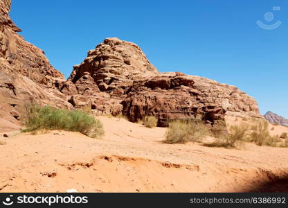 in the wadi rum desert of jordan sand and mountain adventure destination