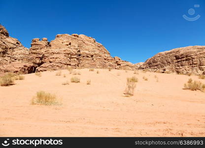 in the wadi rum desert of jordan sand and mountain adventure destination