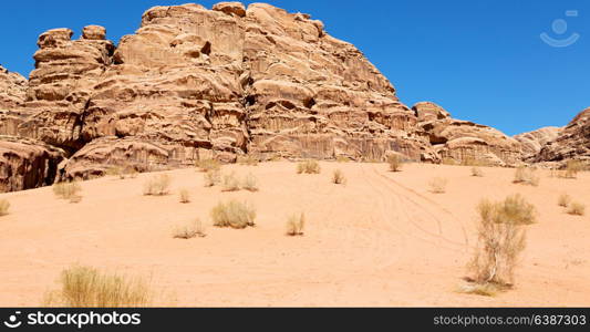 in the wadi rum desert of jordan sand and mountain adventure destination