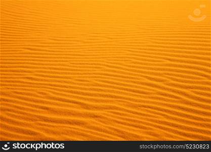 in the yellow desert of morocco lonely dune hill