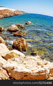 in thurkey antalya lycia way water rocks and sky near the nature