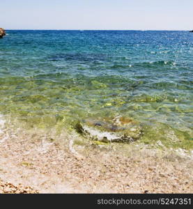 in thurkey antalya lycia way water rocks and sky near the nature