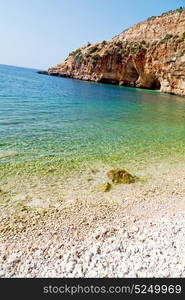 in thurkey antalya lycia way water rocks and sky near the nature