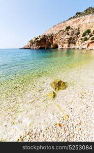 in thurkey antalya lycia way water rocks and sky near the nature