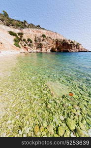 in thurkey antalya lycia way water rocks and sky near the nature