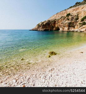 in thurkey antalya lycia way water rocks and sky near the nature