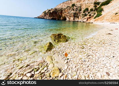 in thurkey antalya lycia way water rocks and sky near the nature