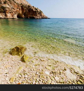 in thurkey antalya lycia way water rocks and sky near the nature